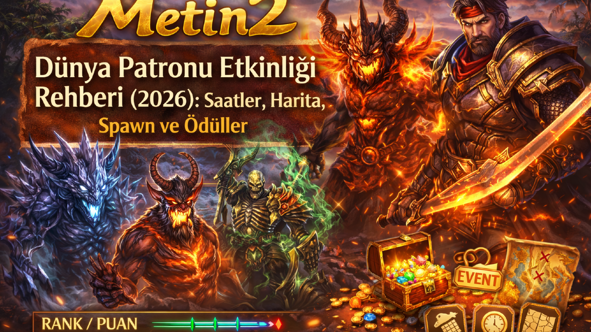 Metin2 Dünya Patronu Etkinliği Rehberi (2026): Saatler, Harita ve Ödüller